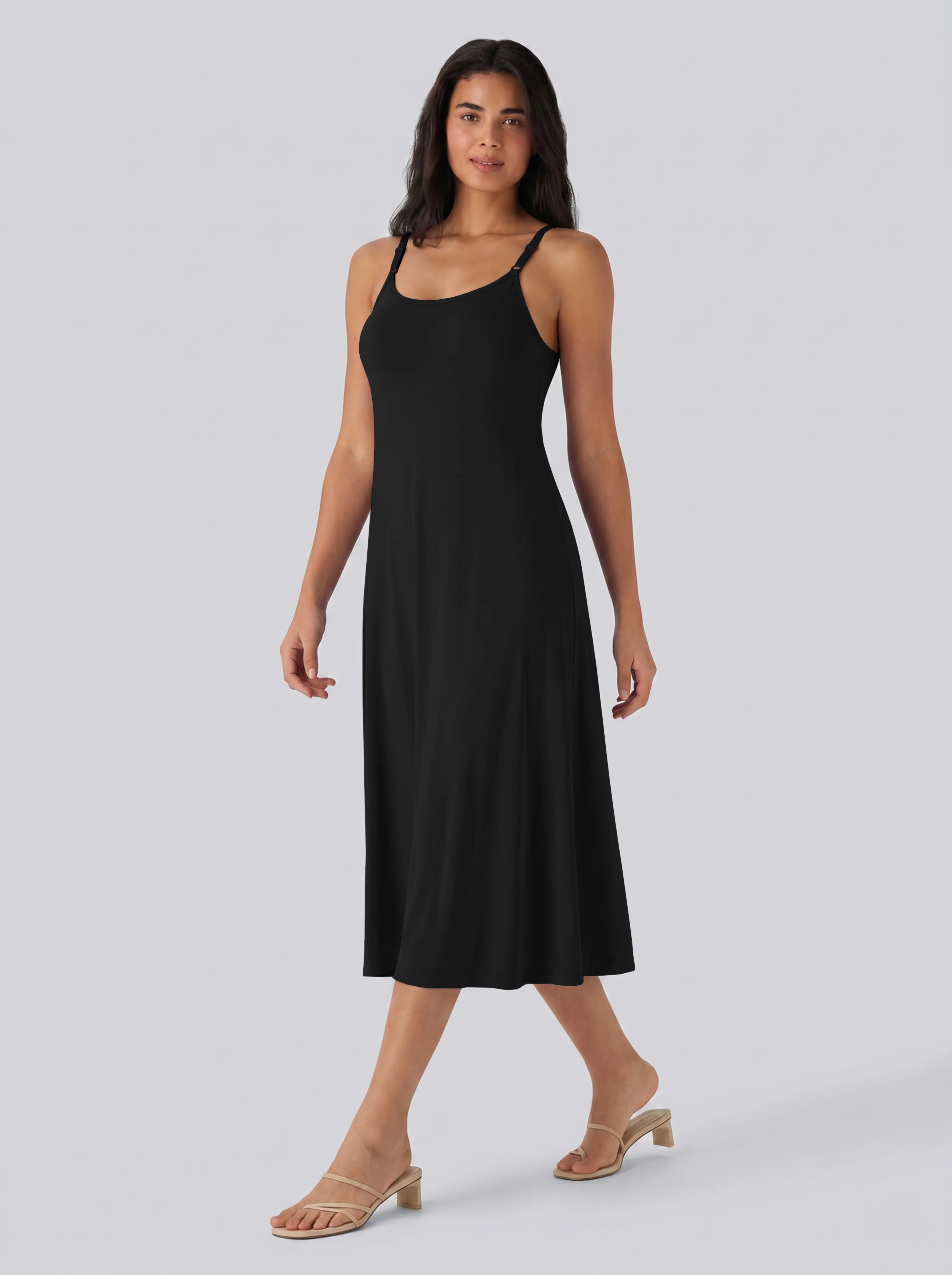 Adjustable Strap Dress Built-in Bra - Image 11