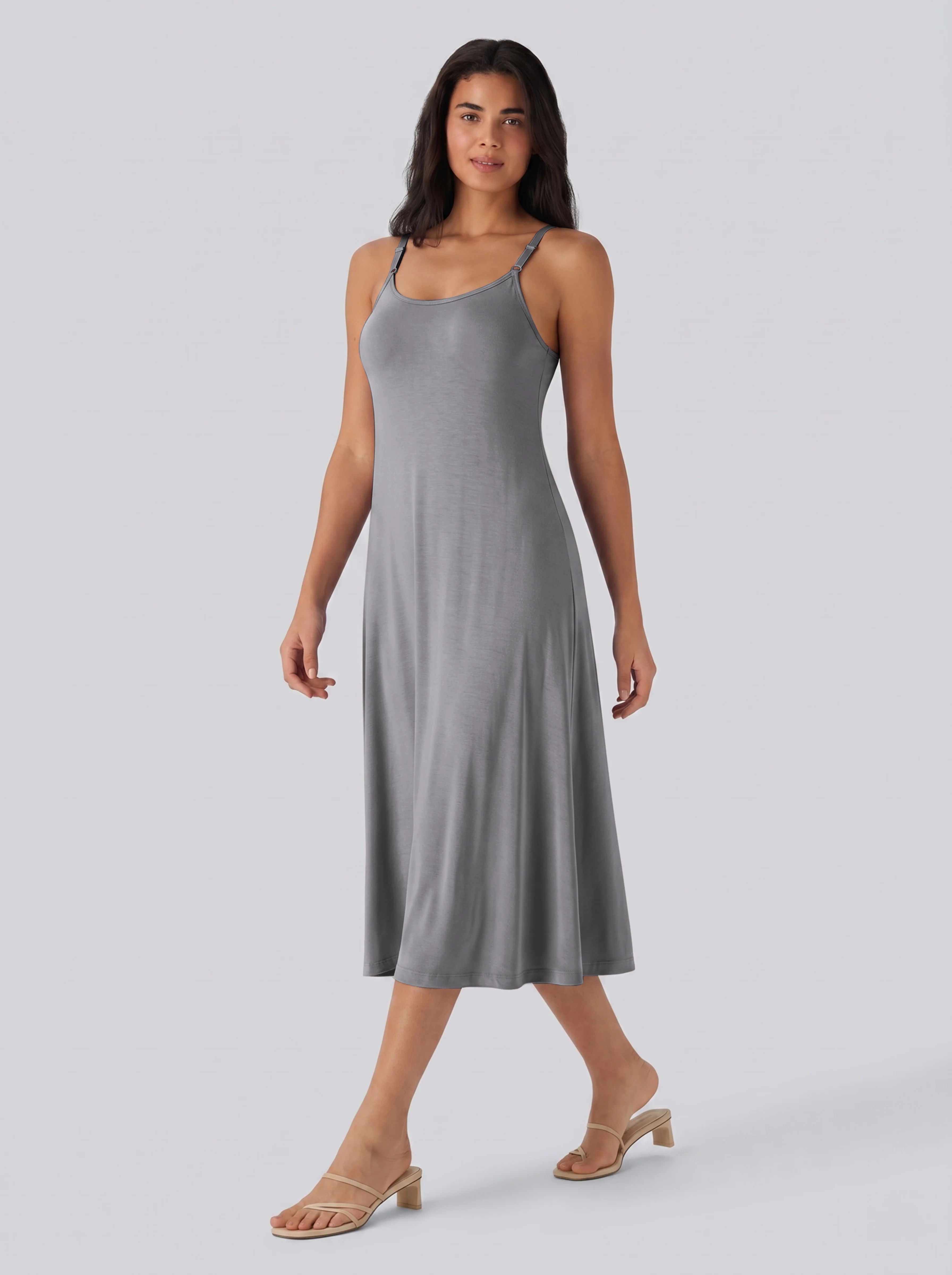 Adjustable Strap Dress Built-in Bra - Image 13