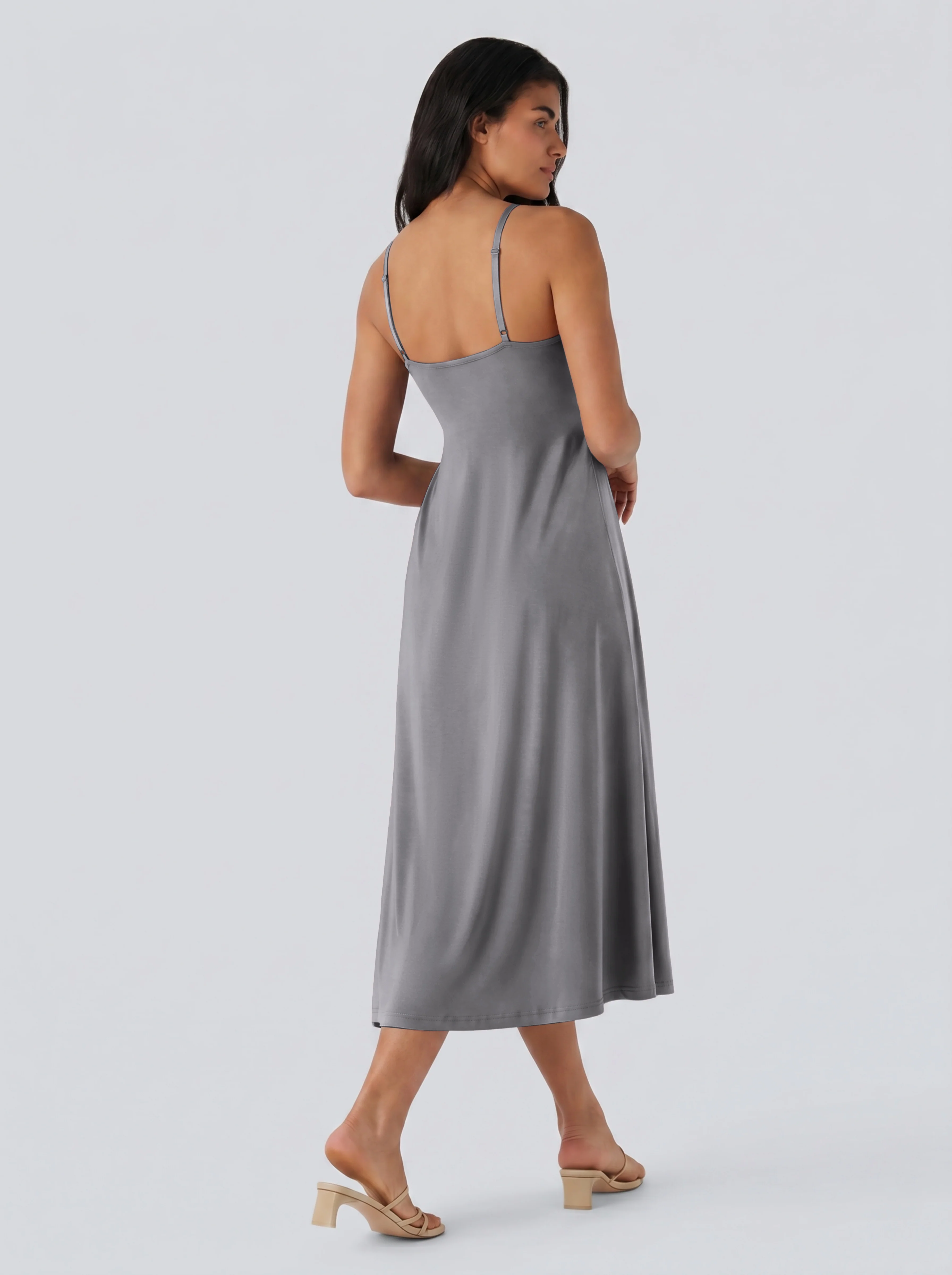 Adjustable Strap Dress Built-in Bra - Image 14
