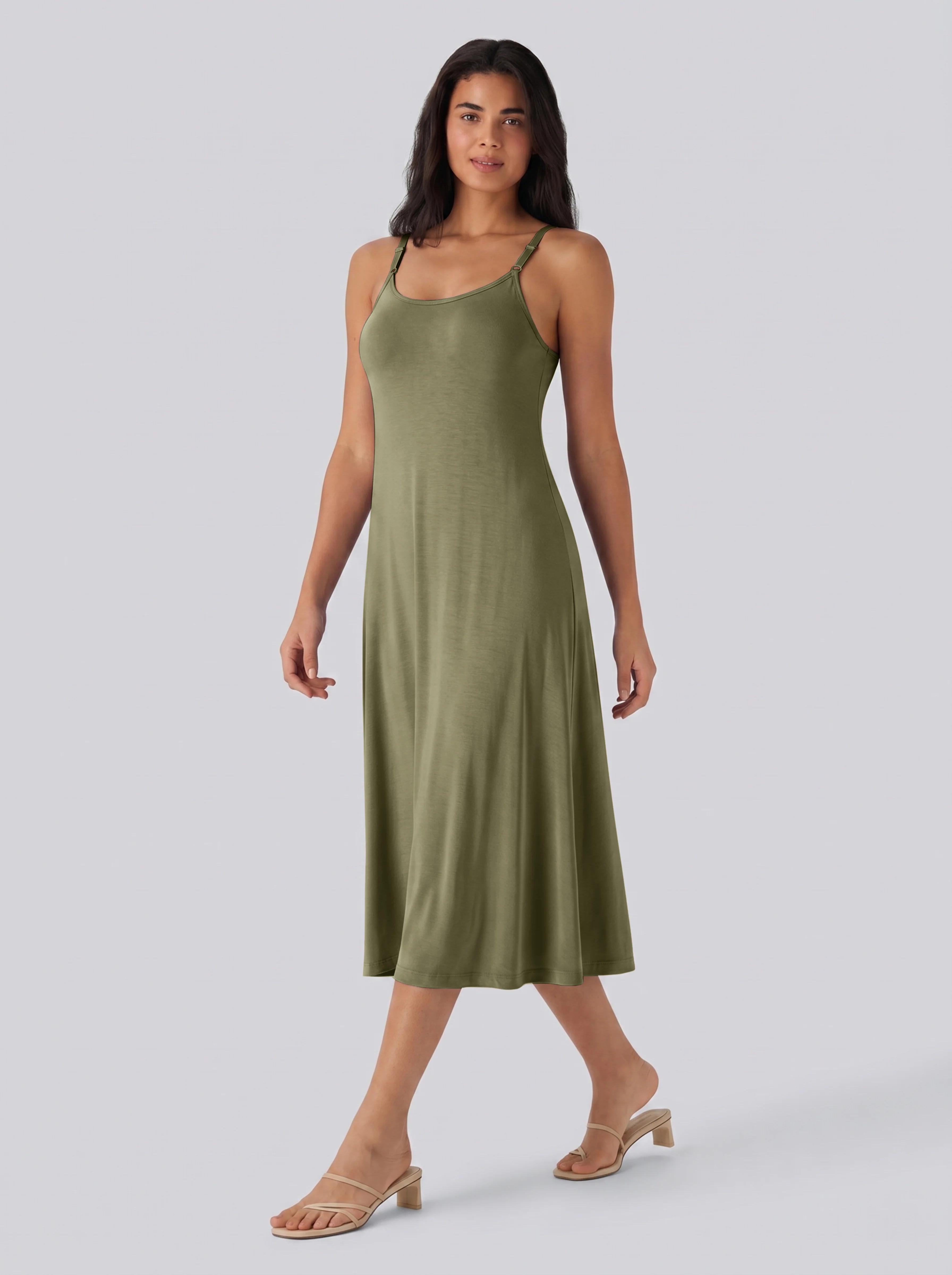 Adjustable Strap Dress Built-in Bra - Image 19