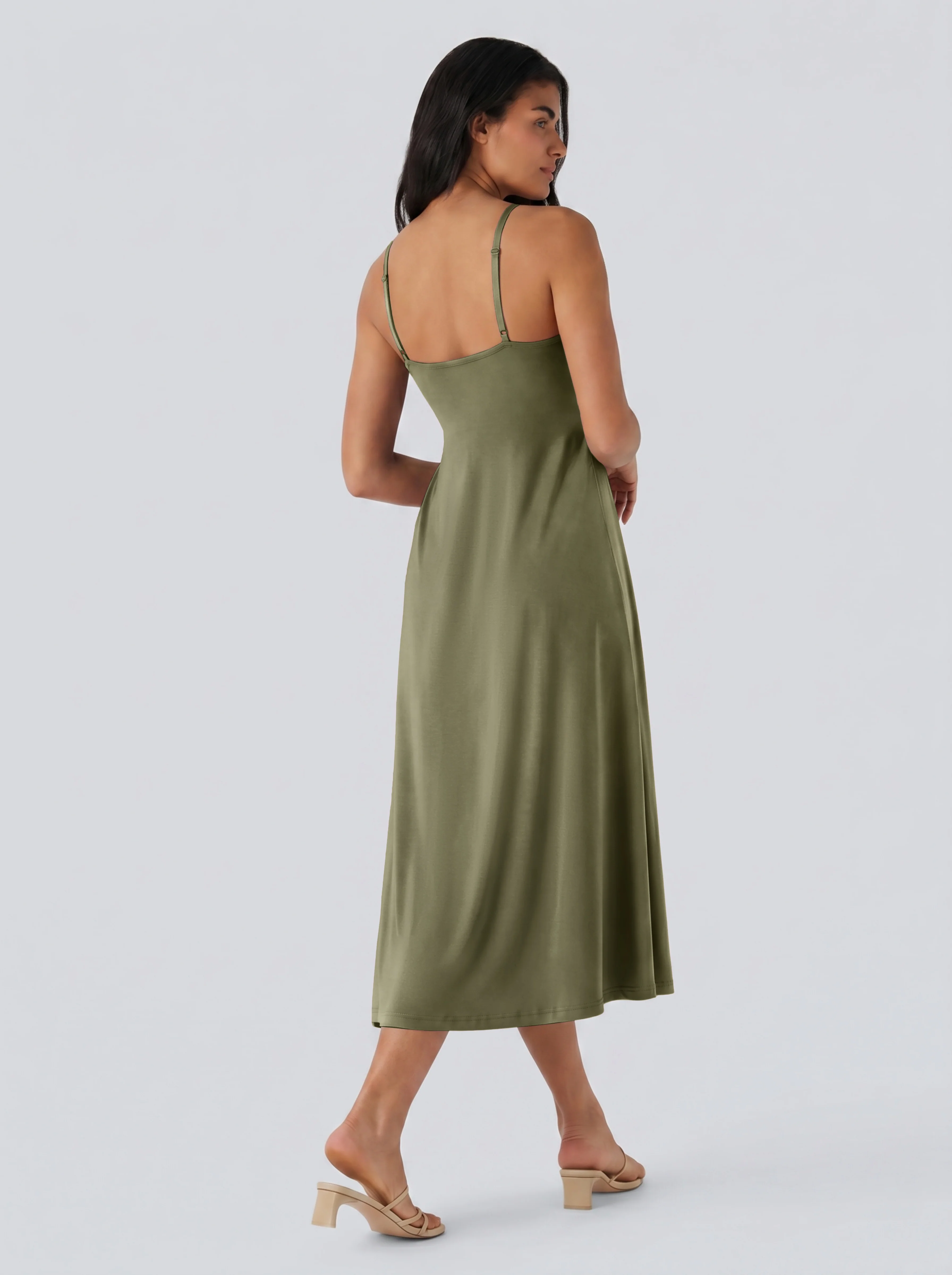 Adjustable Strap Dress Built-in Bra - Image 20