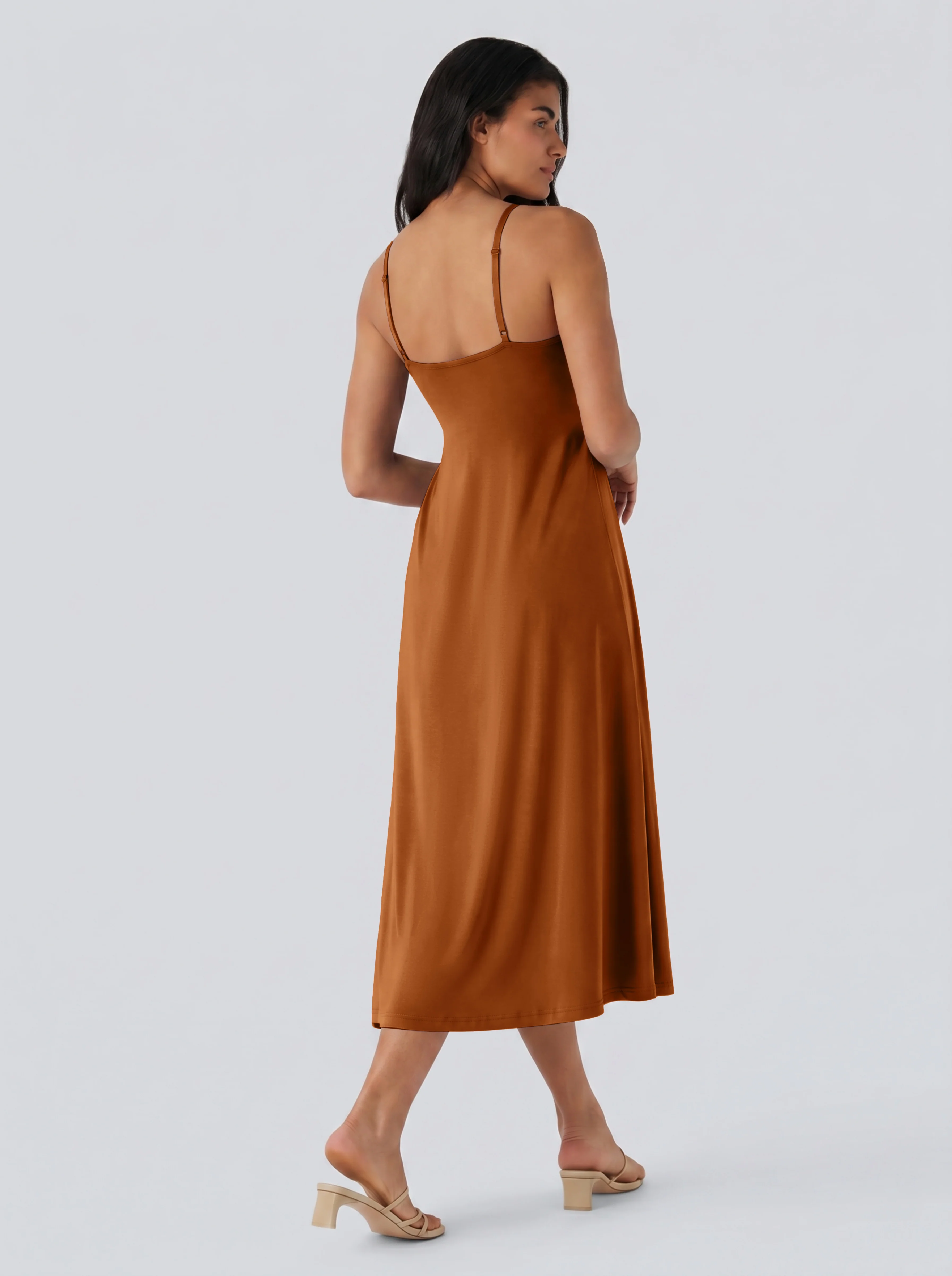 Adjustable Strap Dress Built-in Bra - Image 22