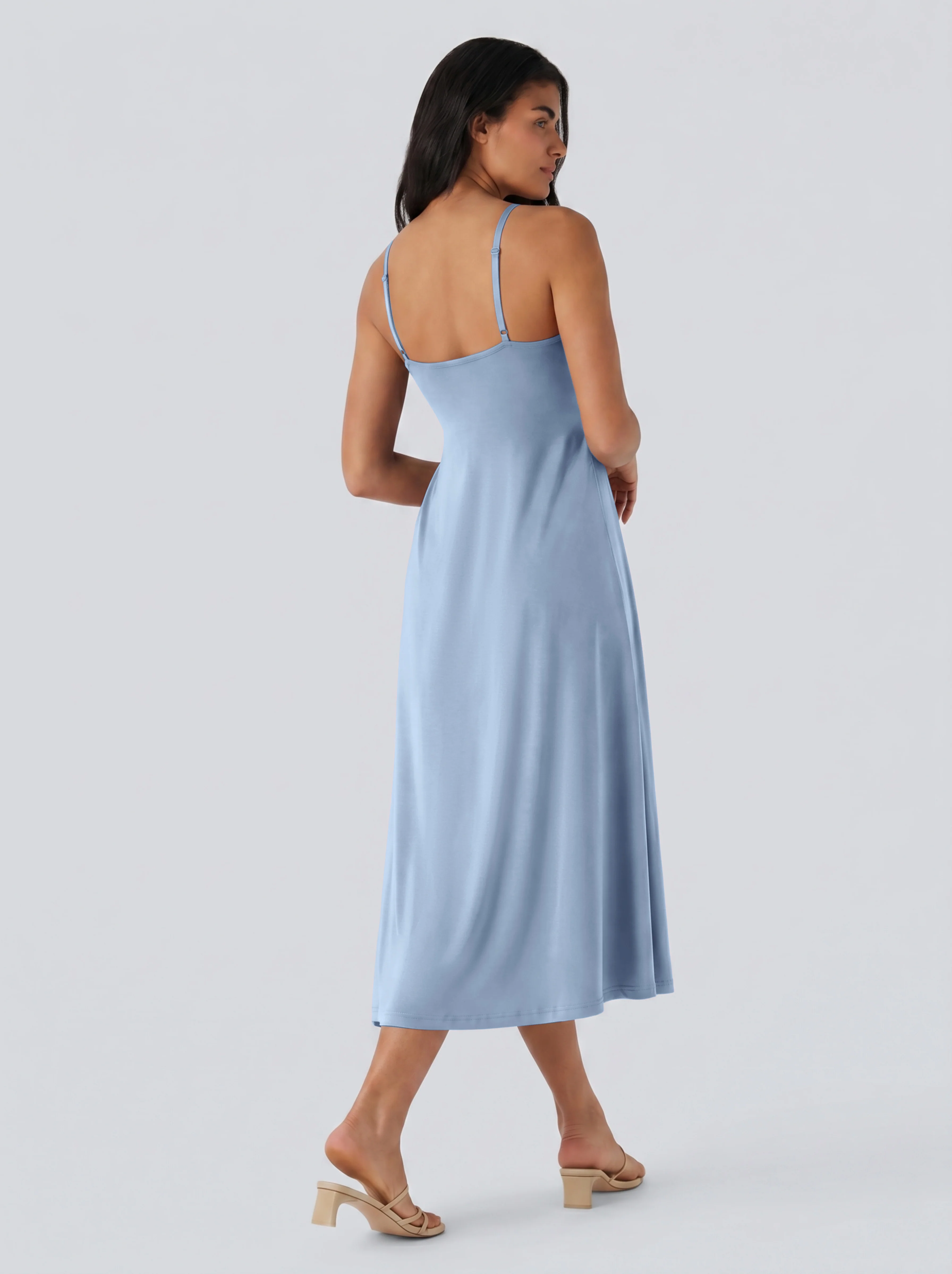 Adjustable Strap Dress Built-in Bra - Image 4