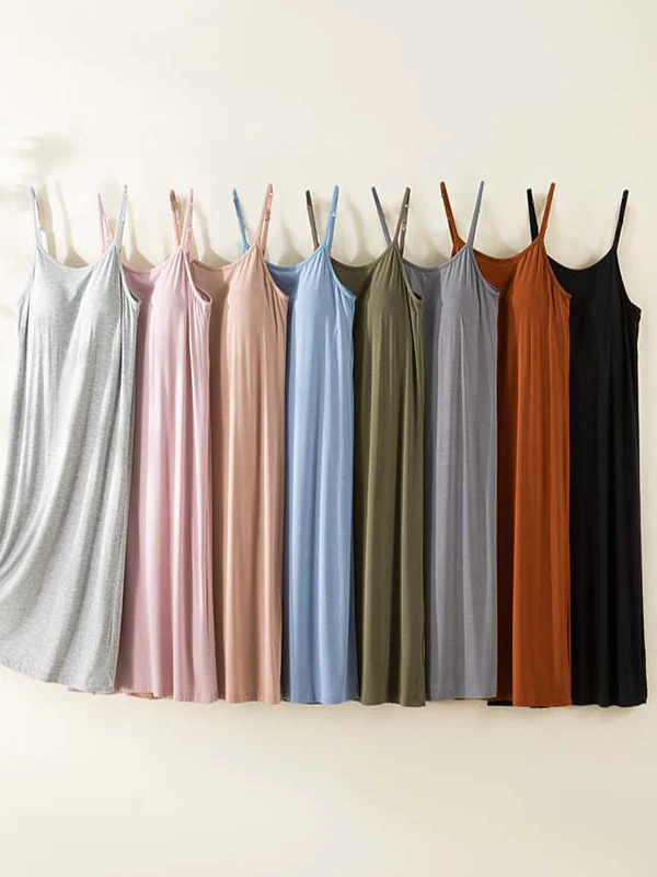 Adjustable Strap Dress Built-in Bra - Image 9