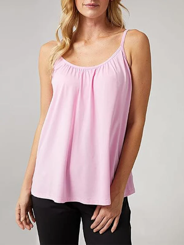 Built-in Bra Cool Flowy Cami Top - Image 11