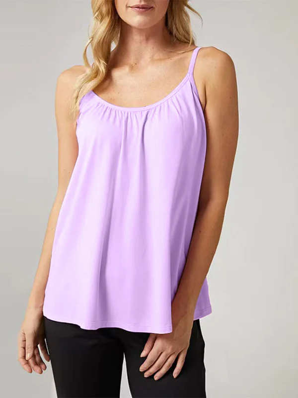 Built-in Bra Cool Flowy Cami Top - Image 14