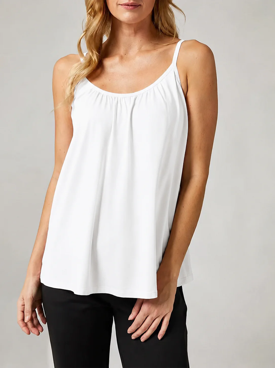 Built-in Bra Cool Flowy Cami Top - Image 7