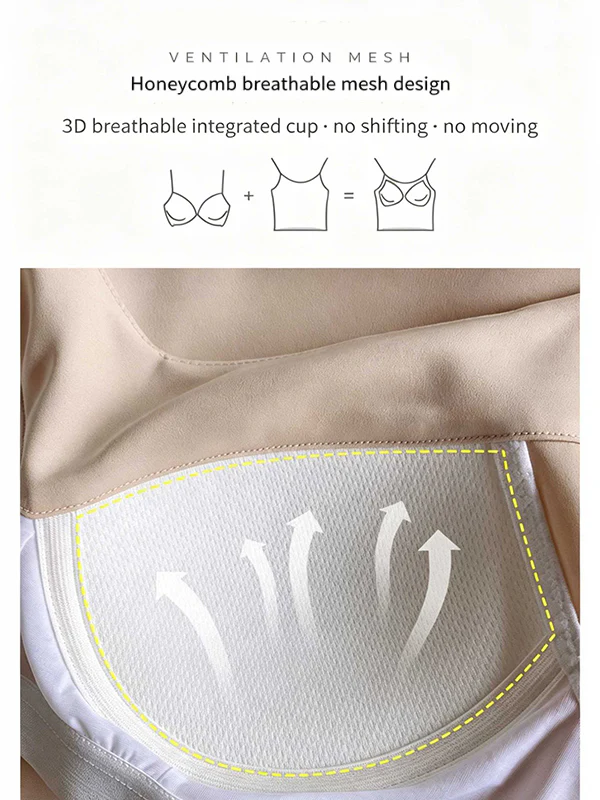 Built-In Bra Satin V Neck Cami Top - Image 5