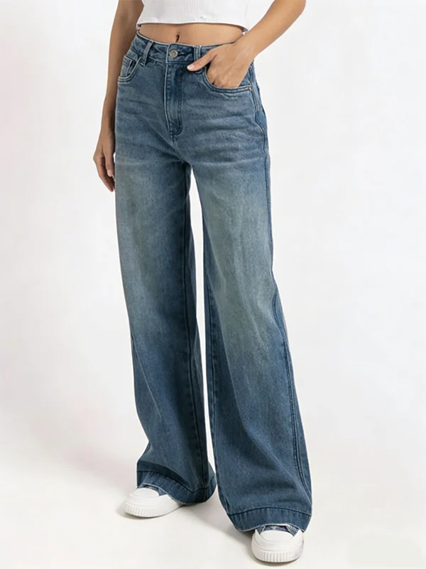 Comfort-Flex Wide Leg Denim Jeans - Image 15