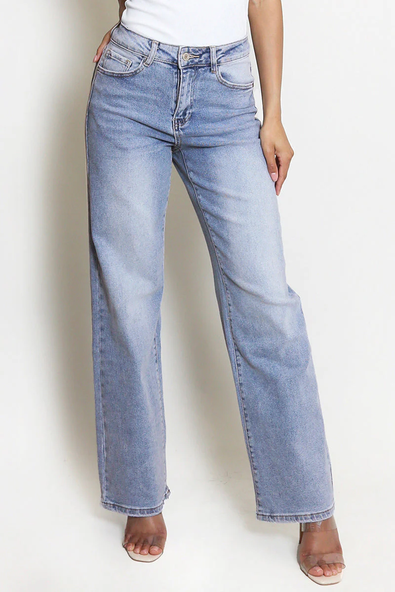 Comfort-Flex Wide Leg Denim Jeans - Image 5