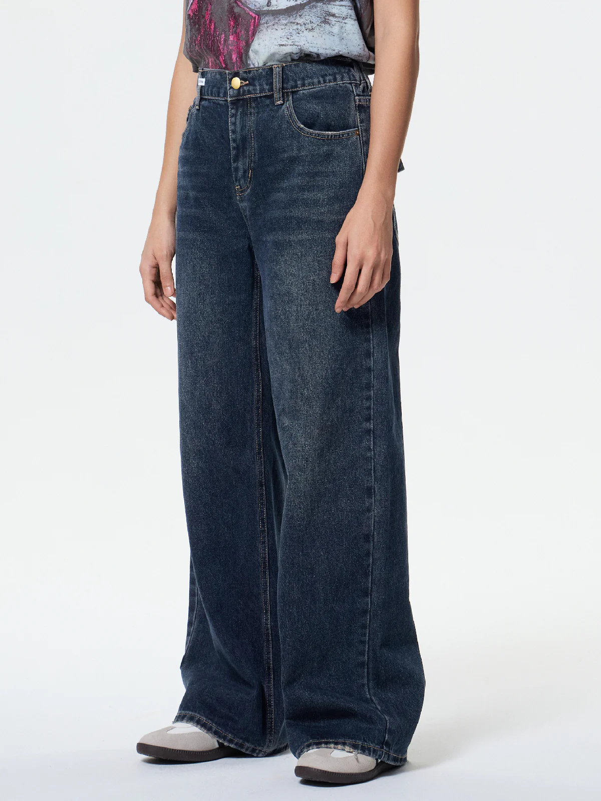 Dark Wash Vintage Baggy Jeans - Image 10