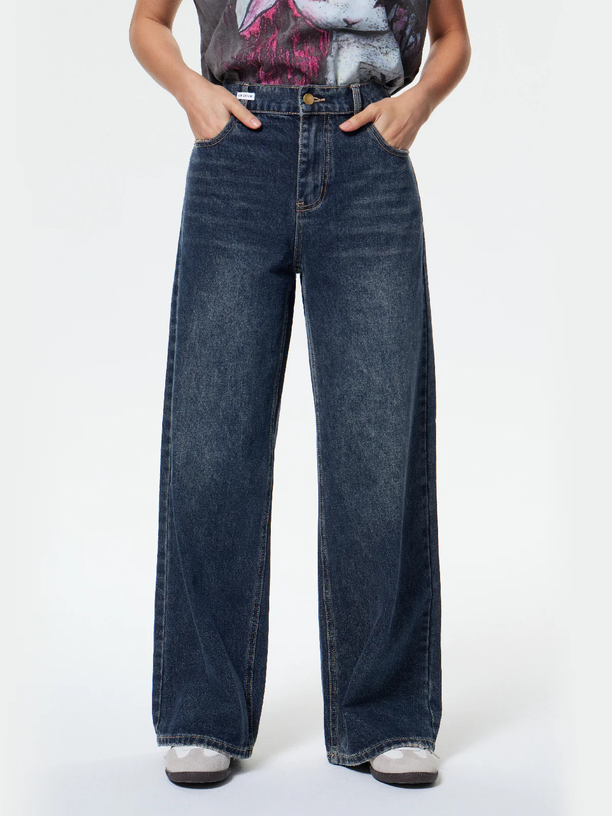 Dark Wash Vintage Baggy Jeans - Image 6