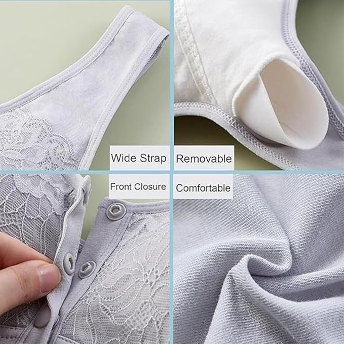 Front Closure Breathable Cotton Lifting Bra - Image 9