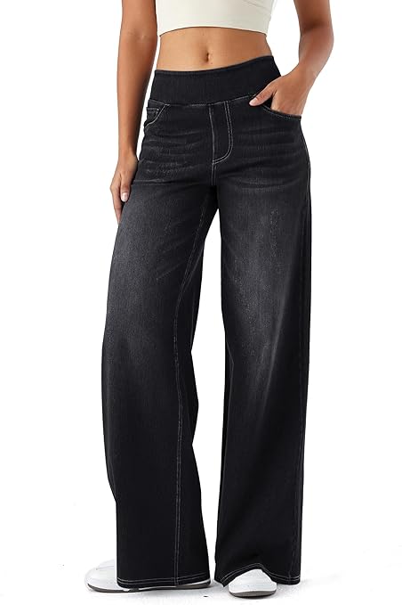 High Waisted Stretchy Denim Pants - Image 10