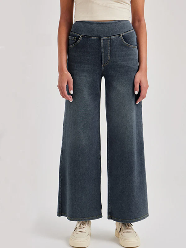 High Waisted Stretchy Denim Pants - Image 21