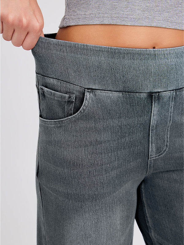 High Waisted Stretchy Denim Pants - Image 22