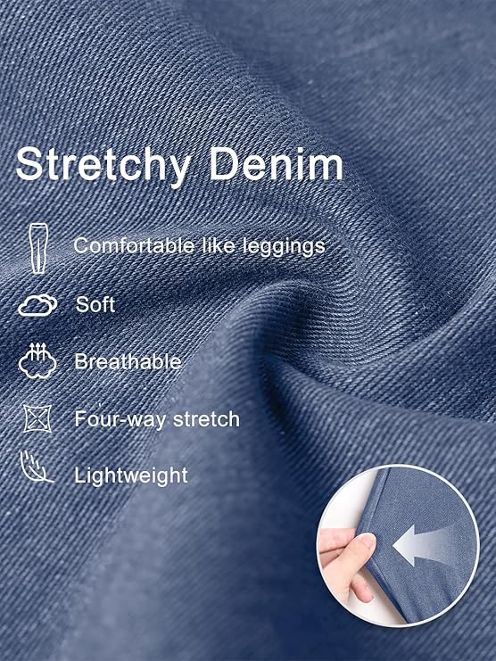 High Waisted Stretchy Denim Pants - Image 3