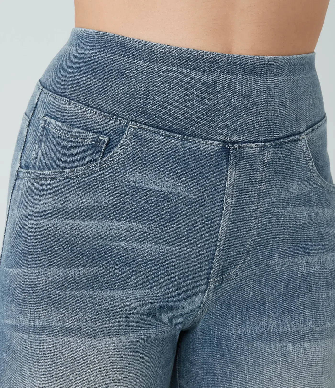 High Waisted Stretchy Denim Pants - Image 9