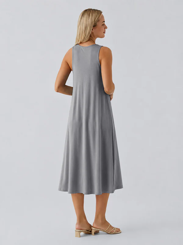 Loose Camisole Dress with Built-in Bra - Image 13