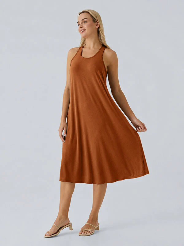 Loose Camisole Dress with Built-in Bra - Image 14