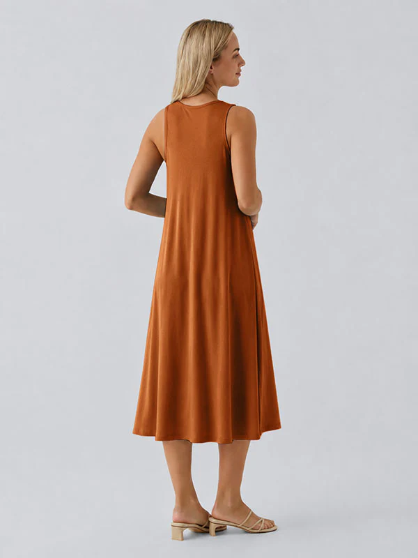 Loose Camisole Dress with Built-in Bra - Image 15