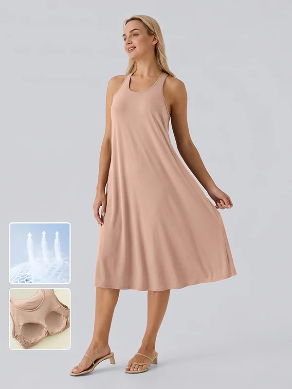 Loose Camisole Dress with Built-in Bra - Image 3