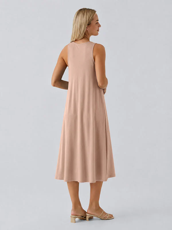Loose Camisole Dress with Built-in Bra - Image 4
