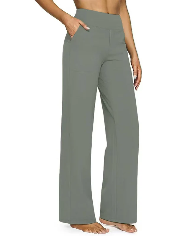 Loose High-Waist Stretch Casual Pants - Image 17