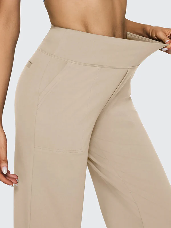 Loose High-Waist Stretch Casual Pants - Image 3