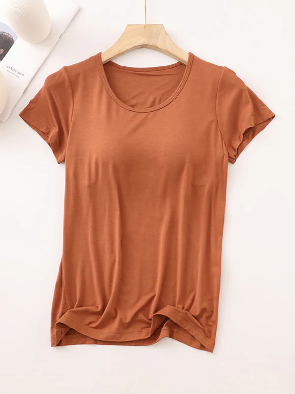 Modal Built-In Padding Short Sleeve - Image 4