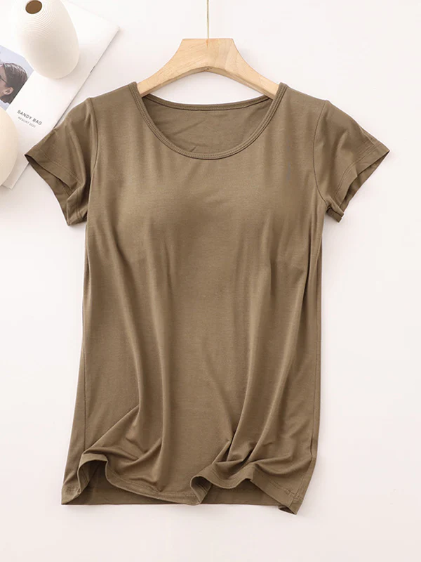 Modal Built-In Padding Short Sleeve - Image 7