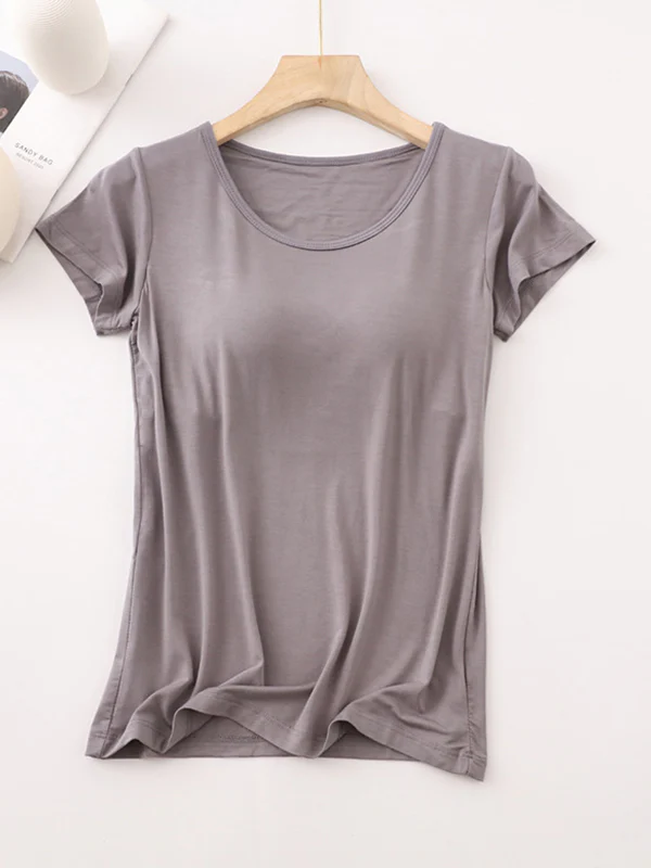 Modal Built-In Padding Short Sleeve - Image 9