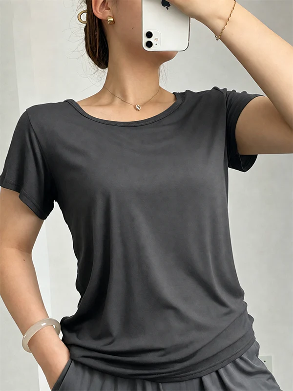 Modal Built-In Pads Short Sleeve - Image 6