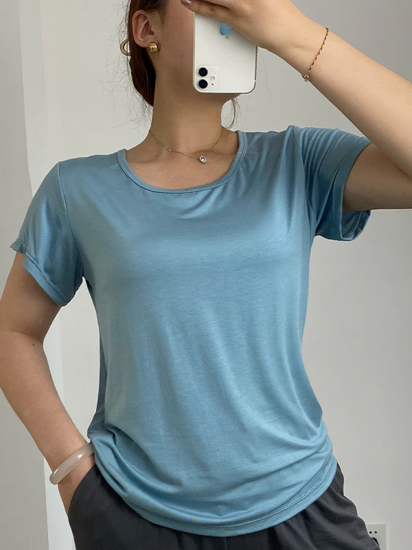 Modal Built-In Pads Short Sleeve - Image 8