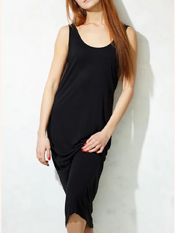 Modal Sleeveless Dress with Built-in Bra - Image 5
