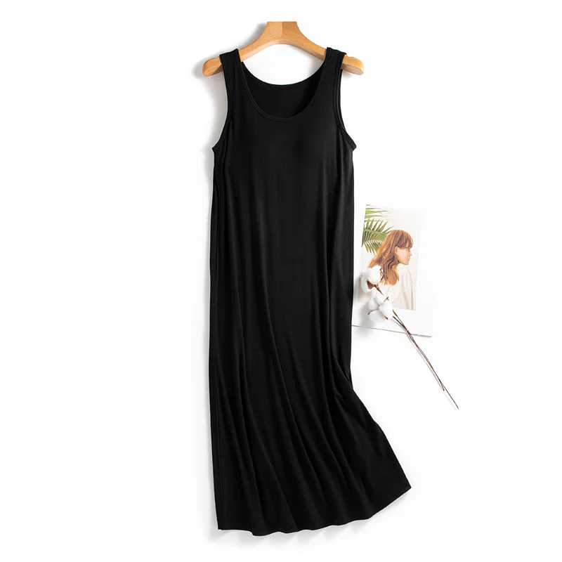Modal Sleeveless Dress with Built-in Bra - Image 6
