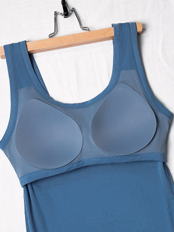 Padded Wide Shoulder Straps Tank Top - Image 8