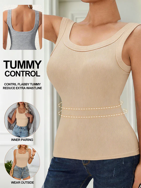 Seamless Backless Bra Pads Tank Top - Image 3