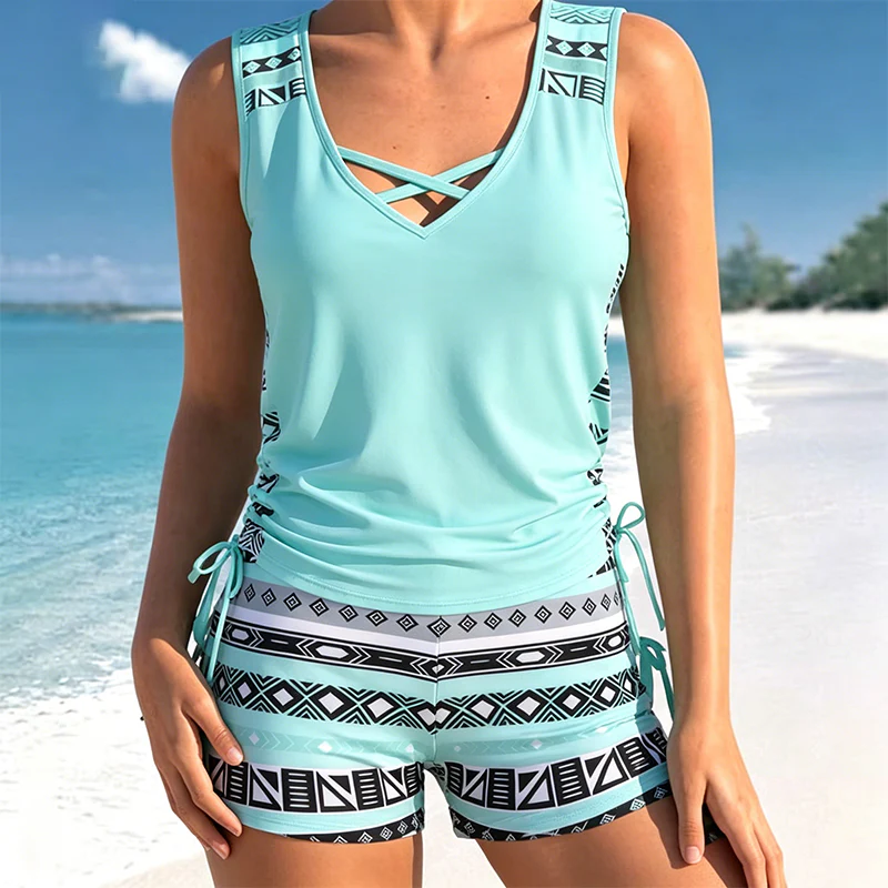 Tankini Swimsuit Set with Adjustable Sides - Image 18