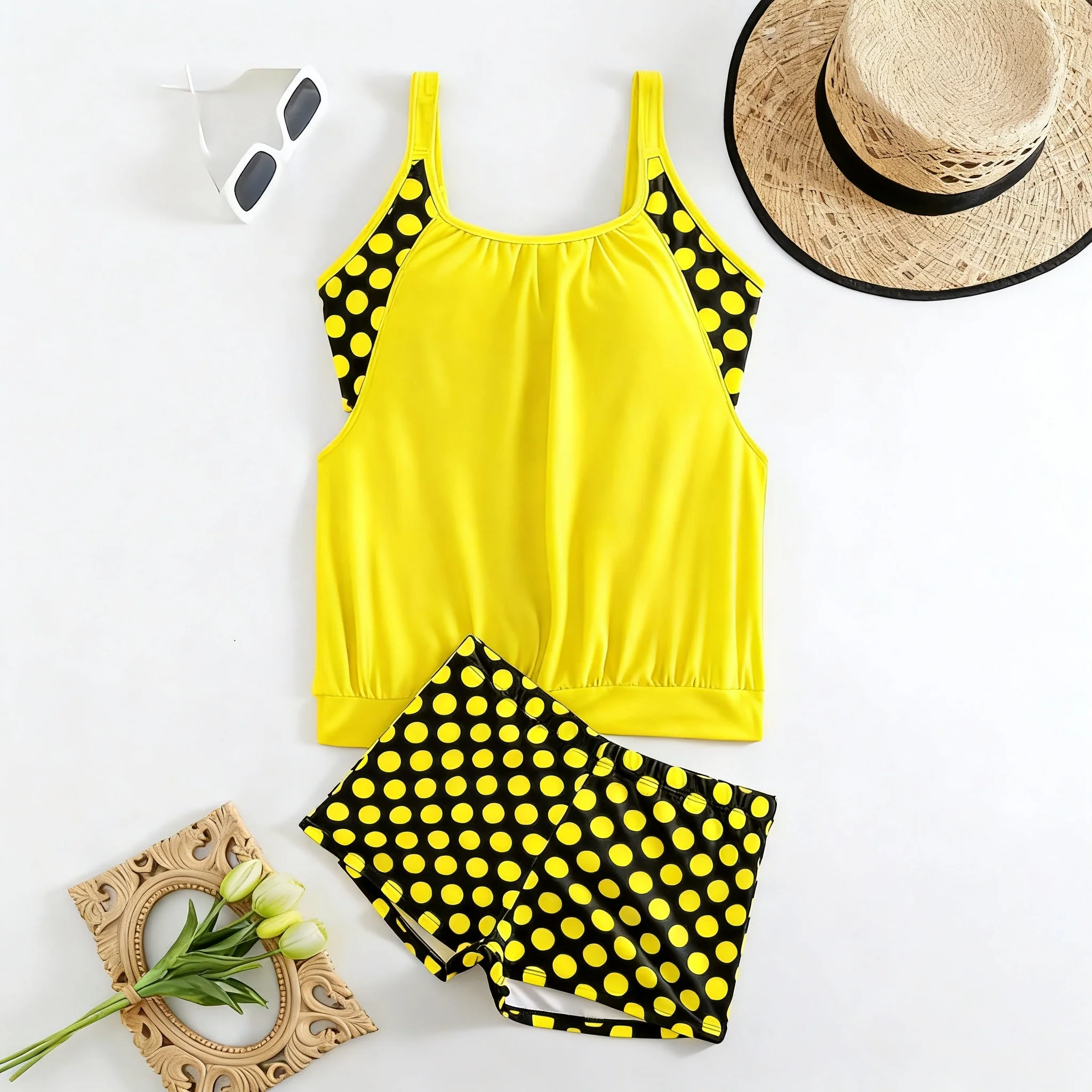 Tankini Swimsuit Set with Adjustable Sides - Image 26