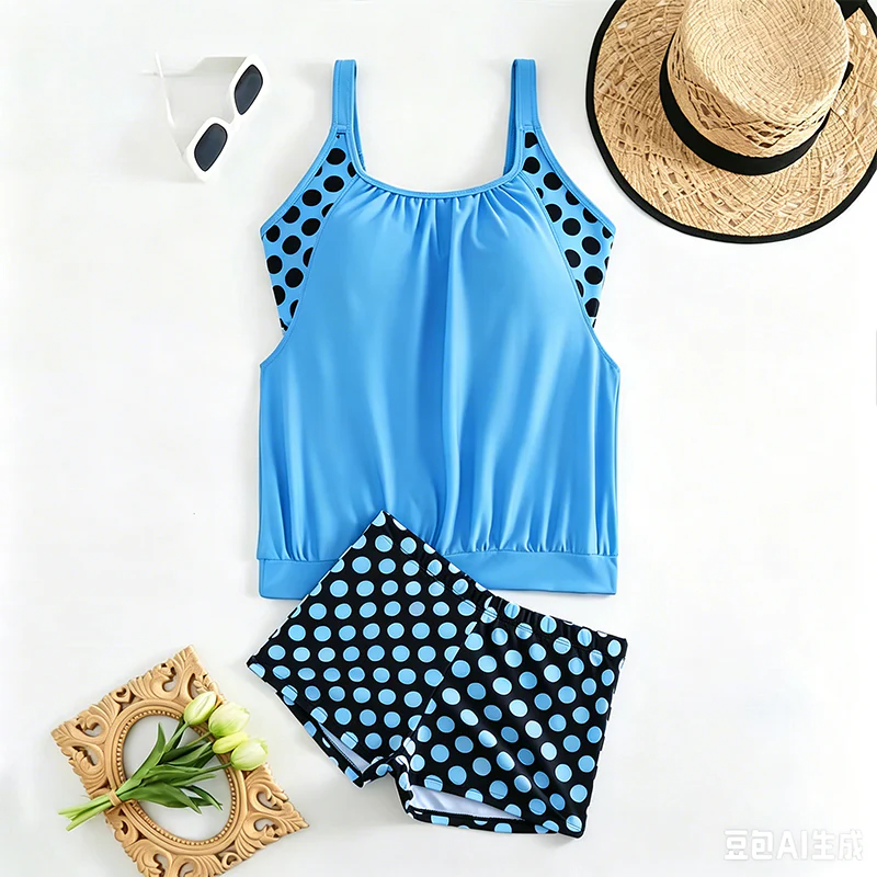 Tankini Swimsuit Set with Adjustable Sides - Image 29