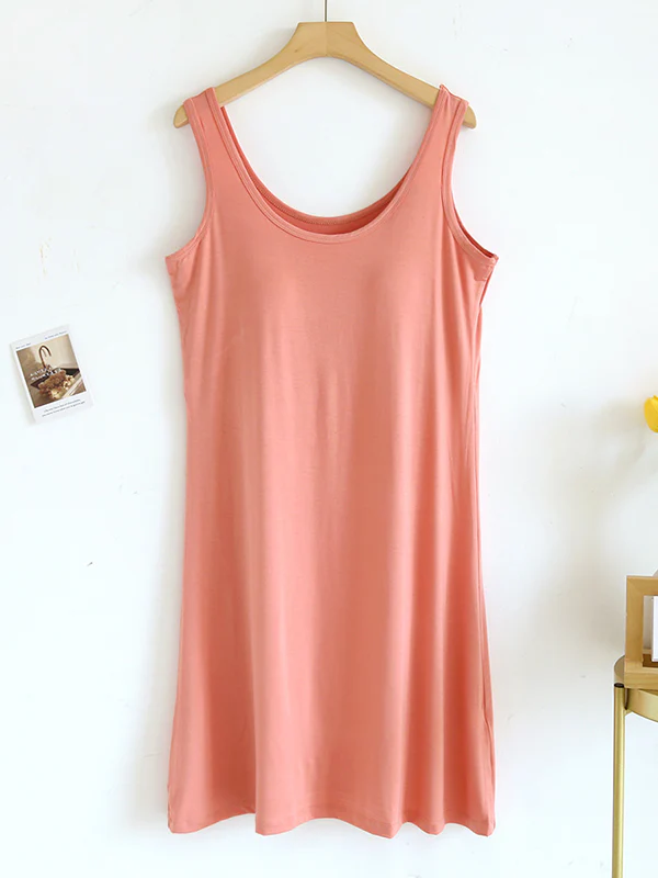 U-Neck Modal Dress Built-in Bra - Image 10
