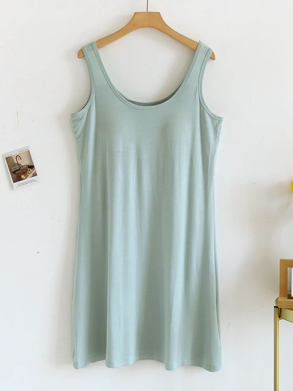 U-Neck Modal Dress Built-in Bra - Image 14