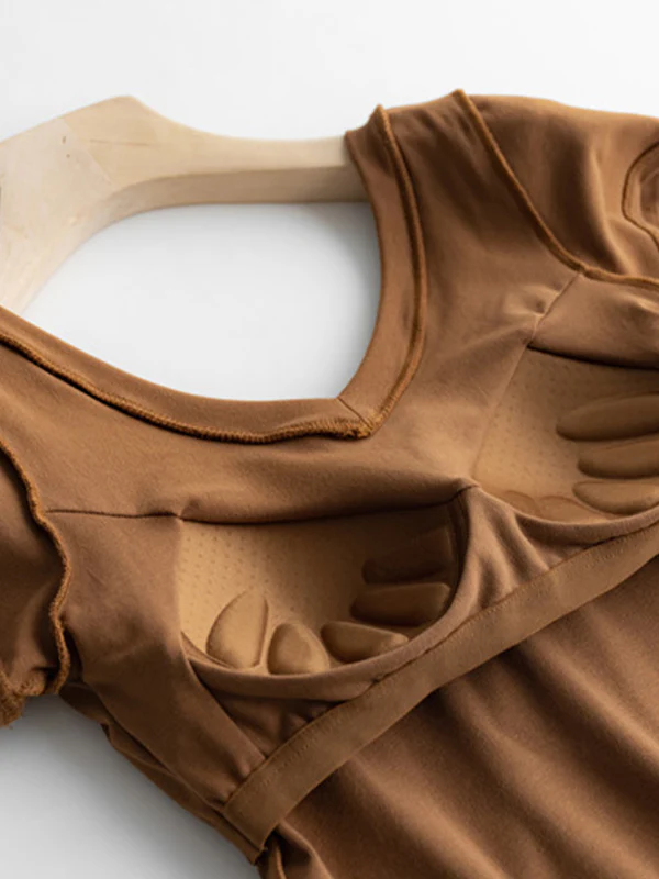V-Neck Built-In Padding Short Sleeve - Image 6