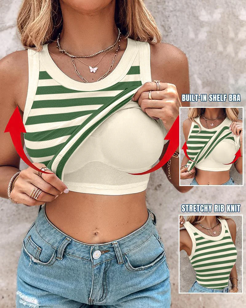 Women Built-in Bra Tank Tops - Image 10
