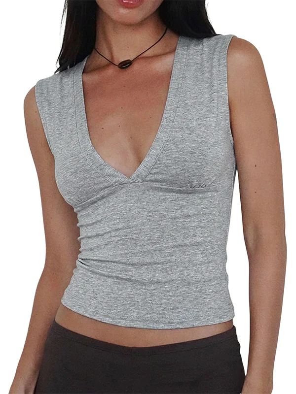 Women Deep V Neck Tops - Image 11