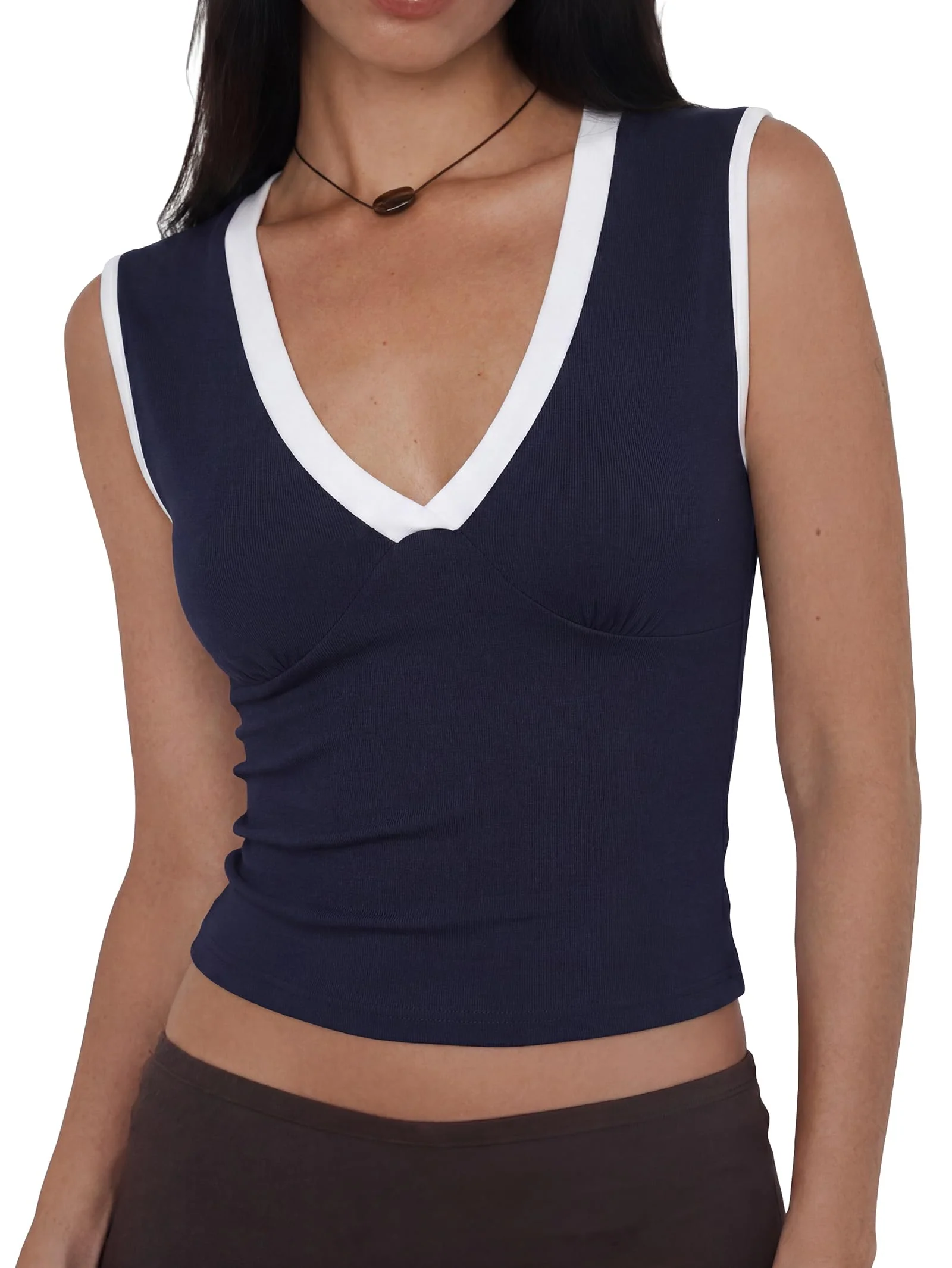 Women Deep V Neck Tops - Image 19