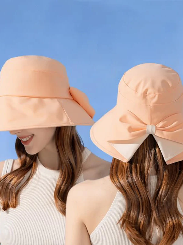 Women's Bow-Tie Wide-Brimmed Sun Hat - Image 13