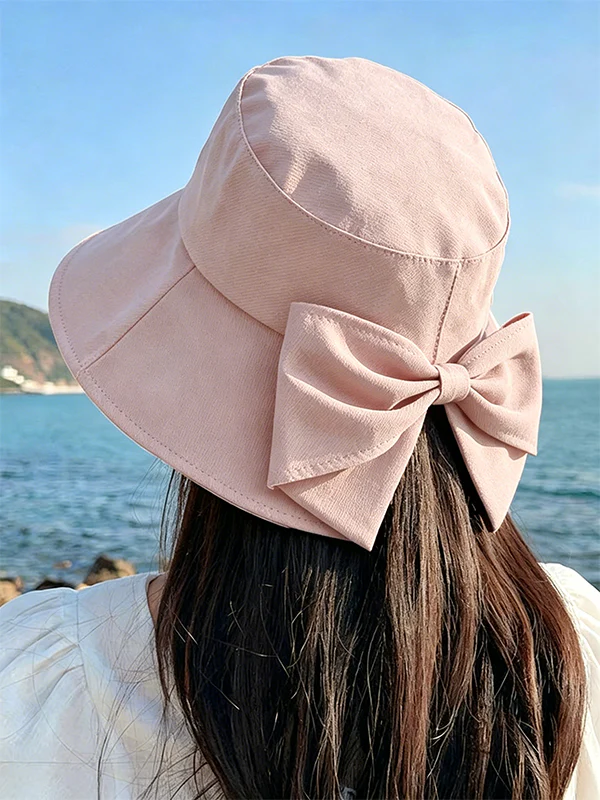 Women's Bow-Tie Wide-Brimmed Sun Hat - Image 16