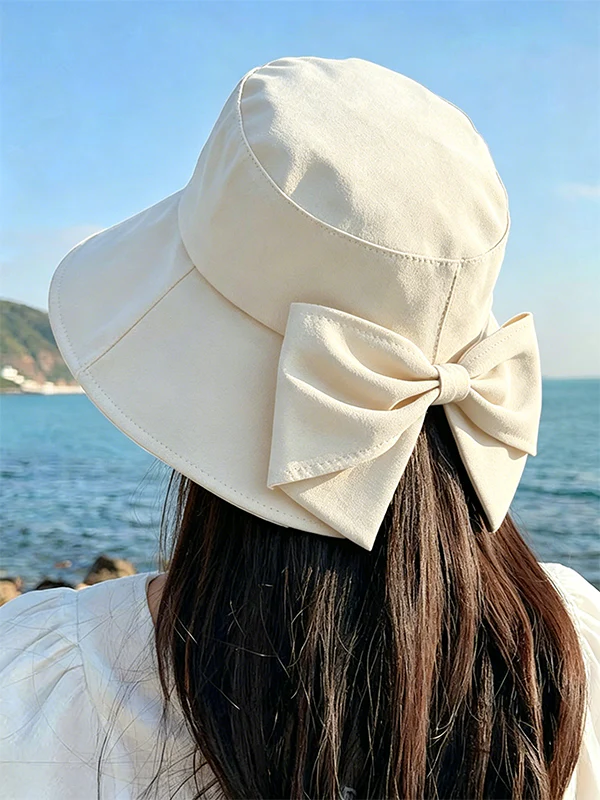 Women's Bow-Tie Wide-Brimmed Sun Hat - Image 18